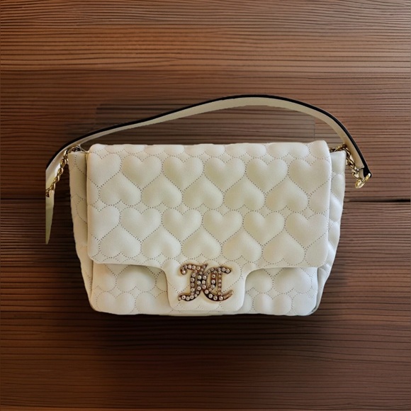 Juicy Couture Handbags - NEW Juicy Couture Angel “Better Than a Diamond” Cream, Quilted Crossbody Bag NWT